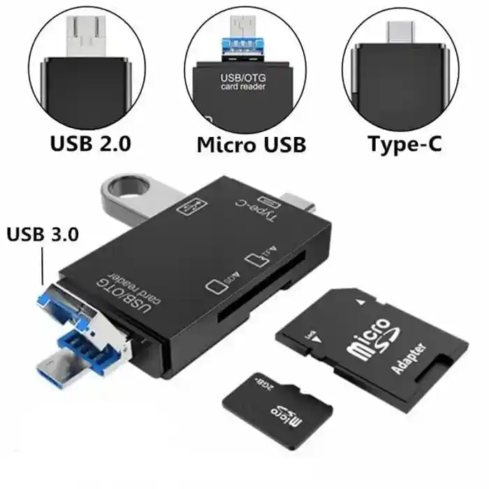 6 in 1 OTG Supported Card Reader